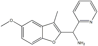 (5-methoxy-3-methyl-1-benzofuran-2-yl)(pyridin-2-yl)methanamine 结构式