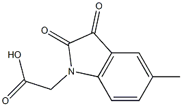 (5-methyl-2,3-dioxo-2,3-dihydro-1H-indol-1-yl)acetic acid 结构式