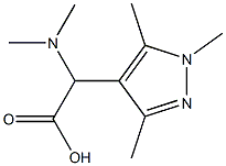 (dimethylamino)(1,3,5-trimethyl-1H-pyrazol-4-yl)acetic acid 结构式