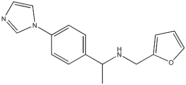 (furan-2-ylmethyl)({1-[4-(1H-imidazol-1-yl)phenyl]ethyl})amine 结构式