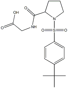 [({1-[(4-tert-butylphenyl)sulfonyl]pyrrolidin-2-yl}carbonyl)amino]acetic acid 结构式