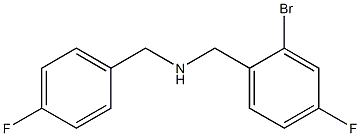 [(2-bromo-4-fluorophenyl)methyl][(4-fluorophenyl)methyl]amine 结构式