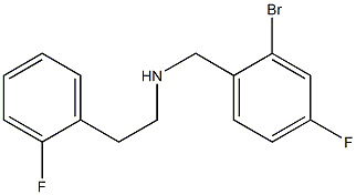 [(2-bromo-4-fluorophenyl)methyl][2-(2-fluorophenyl)ethyl]amine 结构式