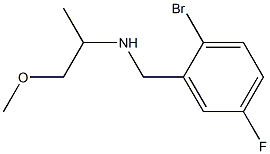 [(2-bromo-5-fluorophenyl)methyl](1-methoxypropan-2-yl)amine 结构式