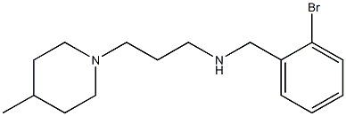 [(2-bromophenyl)methyl][3-(4-methylpiperidin-1-yl)propyl]amine 结构式
