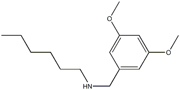 [(3,5-dimethoxyphenyl)methyl](hexyl)amine 结构式