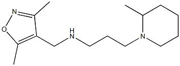 [(3,5-dimethyl-1,2-oxazol-4-yl)methyl][3-(2-methylpiperidin-1-yl)propyl]amine 结构式