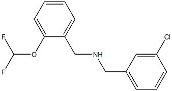 [(3-chlorophenyl)methyl]({[2-(difluoromethoxy)phenyl]methyl})amine 结构式