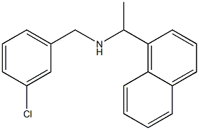 [(3-chlorophenyl)methyl][1-(naphthalen-1-yl)ethyl]amine 结构式