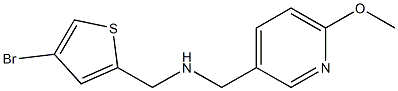 [(4-bromothiophen-2-yl)methyl][(6-methoxypyridin-3-yl)methyl]amine 结构式