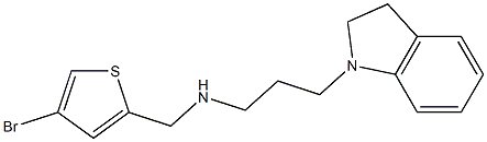 [(4-bromothiophen-2-yl)methyl][3-(2,3-dihydro-1H-indol-1-yl)propyl]amine 结构式