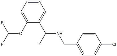 [(4-chlorophenyl)methyl]({1-[2-(difluoromethoxy)phenyl]ethyl})amine 结构式