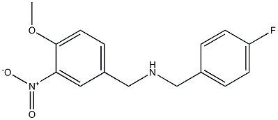 [(4-fluorophenyl)methyl][(4-methoxy-3-nitrophenyl)methyl]amine 结构式