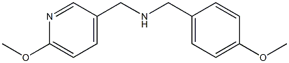 [(4-methoxyphenyl)methyl][(6-methoxypyridin-3-yl)methyl]amine 结构式