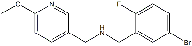 [(5-bromo-2-fluorophenyl)methyl][(6-methoxypyridin-3-yl)methyl]amine 结构式