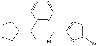 [(5-bromofuran-2-yl)methyl][2-phenyl-2-(pyrrolidin-1-yl)ethyl]amine 结构式