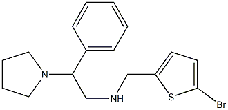 [(5-bromothiophen-2-yl)methyl][2-phenyl-2-(pyrrolidin-1-yl)ethyl]amine 结构式