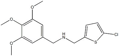 [(5-chlorothiophen-2-yl)methyl][(3,4,5-trimethoxyphenyl)methyl]amine 结构式