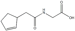 [(cyclopent-2-en-1-ylacetyl)amino]acetic acid 结构式