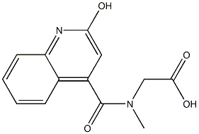 [[(2-hydroxyquinolin-4-yl)carbonyl](methyl)amino]acetic acid 结构式