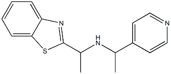 [1-(1,3-benzothiazol-2-yl)ethyl][1-(pyridin-4-yl)ethyl]amine 结构式