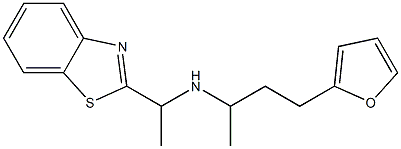 [1-(1,3-benzothiazol-2-yl)ethyl][4-(furan-2-yl)butan-2-yl]amine 结构式