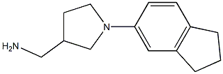 [1-(2,3-dihydro-1H-inden-5-yl)pyrrolidin-3-yl]methylamine 结构式
