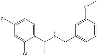 [1-(2,4-dichlorophenyl)ethyl][(3-methoxyphenyl)methyl]amine 结构式