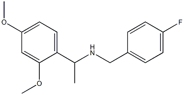 [1-(2,4-dimethoxyphenyl)ethyl][(4-fluorophenyl)methyl]amine 结构式