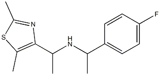 [1-(2,5-dimethyl-1,3-thiazol-4-yl)ethyl][1-(4-fluorophenyl)ethyl]amine 结构式