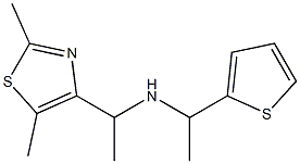 [1-(2,5-dimethyl-1,3-thiazol-4-yl)ethyl][1-(thiophen-2-yl)ethyl]amine 结构式