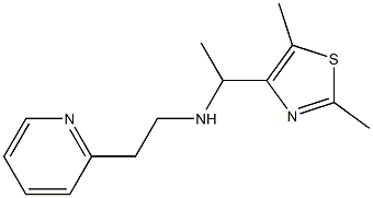 [1-(2,5-dimethyl-1,3-thiazol-4-yl)ethyl][2-(pyridin-2-yl)ethyl]amine 结构式