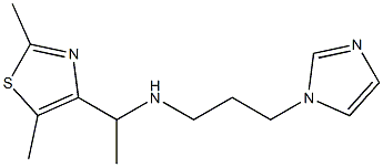 [1-(2,5-dimethyl-1,3-thiazol-4-yl)ethyl][3-(1H-imidazol-1-yl)propyl]amine 结构式