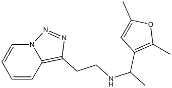 [1-(2,5-dimethylfuran-3-yl)ethyl](2-{[1,2,4]triazolo[3,4-a]pyridin-3-yl}ethyl)amine 结构式