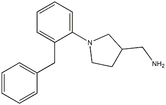 [1-(2-benzylphenyl)pyrrolidin-3-yl]methanamine 结构式