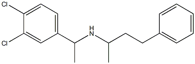 [1-(3,4-dichlorophenyl)ethyl](4-phenylbutan-2-yl)amine 结构式