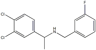 [1-(3,4-dichlorophenyl)ethyl][(3-fluorophenyl)methyl]amine 结构式