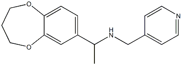 [1-(3,4-dihydro-2H-1,5-benzodioxepin-7-yl)ethyl](pyridin-4-ylmethyl)amine 结构式