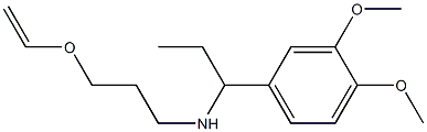 [1-(3,4-dimethoxyphenyl)propyl][3-(ethenyloxy)propyl]amine 结构式