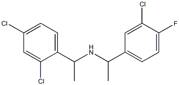 [1-(3-chloro-4-fluorophenyl)ethyl][1-(2,4-dichlorophenyl)ethyl]amine 结构式