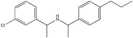 [1-(3-chlorophenyl)ethyl][1-(4-propylphenyl)ethyl]amine 结构式