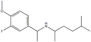 [1-(3-fluoro-4-methoxyphenyl)ethyl](5-methylhexan-2-yl)amine 结构式