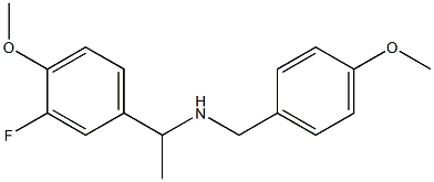 [1-(3-fluoro-4-methoxyphenyl)ethyl][(4-methoxyphenyl)methyl]amine 结构式