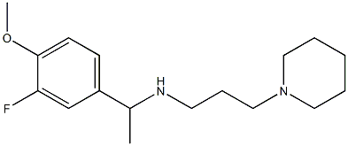 [1-(3-fluoro-4-methoxyphenyl)ethyl][3-(piperidin-1-yl)propyl]amine 结构式