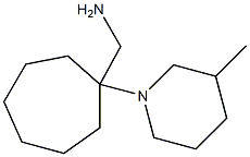 [1-(3-methylpiperidin-1-yl)cycloheptyl]methanamine 结构式