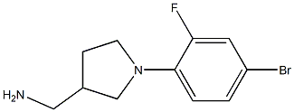 [1-(4-bromo-2-fluorophenyl)pyrrolidin-3-yl]methylamine 结构式