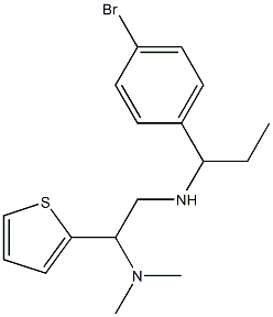 [1-(4-bromophenyl)propyl][2-(dimethylamino)-2-(thiophen-2-yl)ethyl]amine 结构式