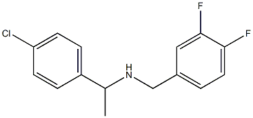 [1-(4-chlorophenyl)ethyl][(3,4-difluorophenyl)methyl]amine 结构式