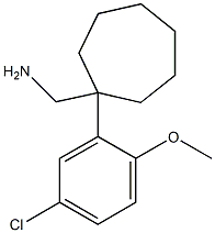 [1-(5-chloro-2-methoxyphenyl)cycloheptyl]methanamine 结构式