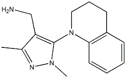 [1,3-dimethyl-5-(1,2,3,4-tetrahydroquinolin-1-yl)-1H-pyrazol-4-yl]methanamine 结构式